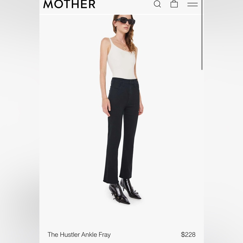 MOTHER Classic Black Denim Jeans